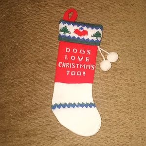 Vintage Kurt Adler Dogs Christmas Tree Pom Pom Holiday Stocking Ornament